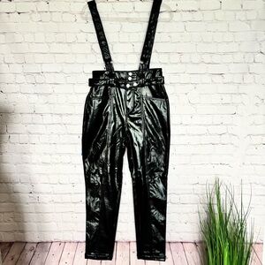 BLANK NYC Other Wordly Faux Leather Pants with Suspenders--28
